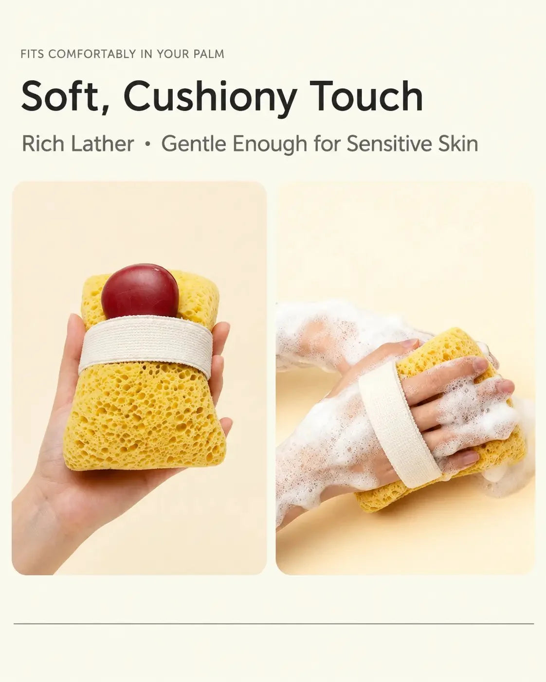 Purpose-Built Soft Bath Sponge with Soap Pocket for Everyday Use