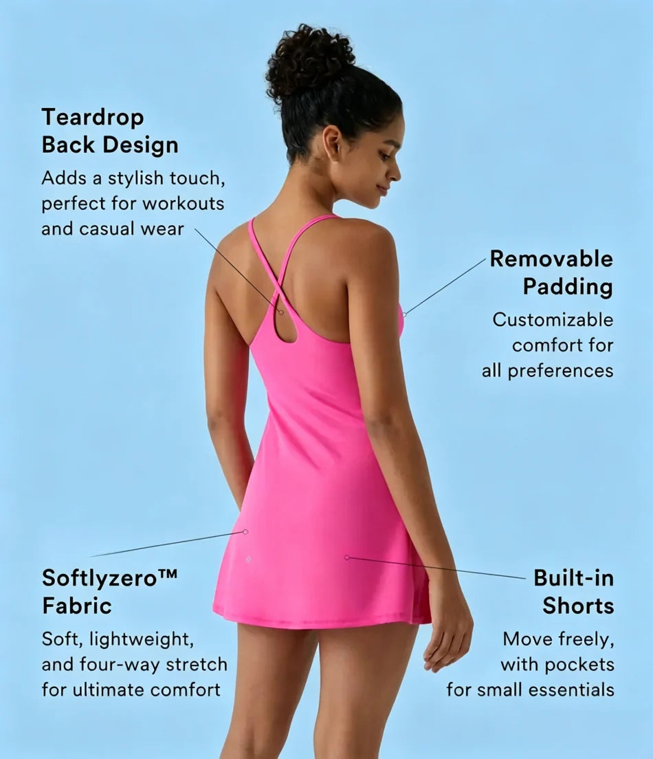 Softlyzero Plush Backless Active Dress for Movement and Casual Wear