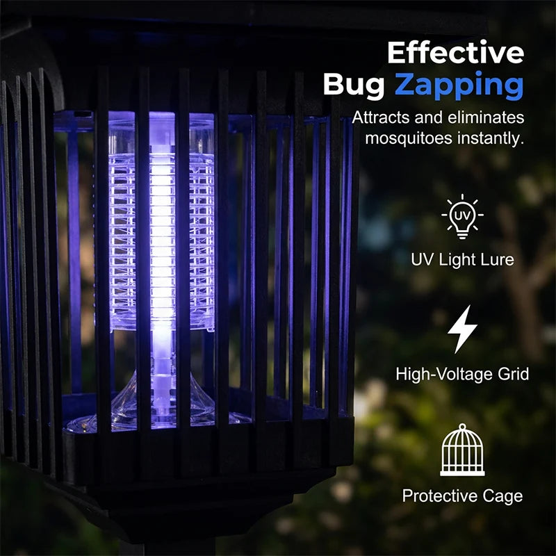 Solar 2-in-1 Mosquito Zapper and Outdoor Garden Path Light