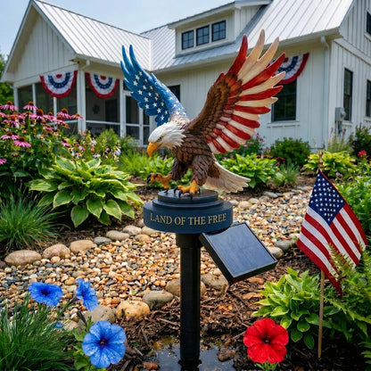 Patriotic Eagle Solar Stake Commemorating America at 250