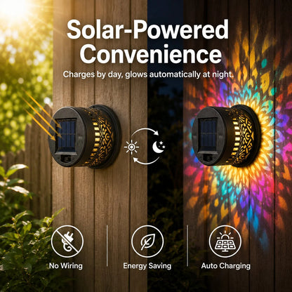 Outdoor-Ready Solar Mandala Wall Light for Garden Display
