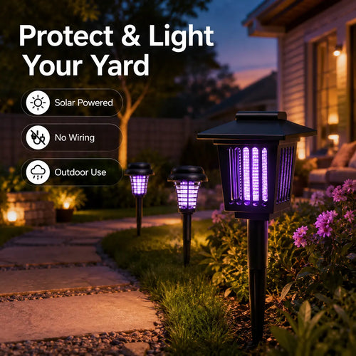 Solar Mosquito Zapper & Outdoor Pathway Light