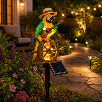 Outdoor-Ready Solar-Powered Parrot Garden Light for Garden Display