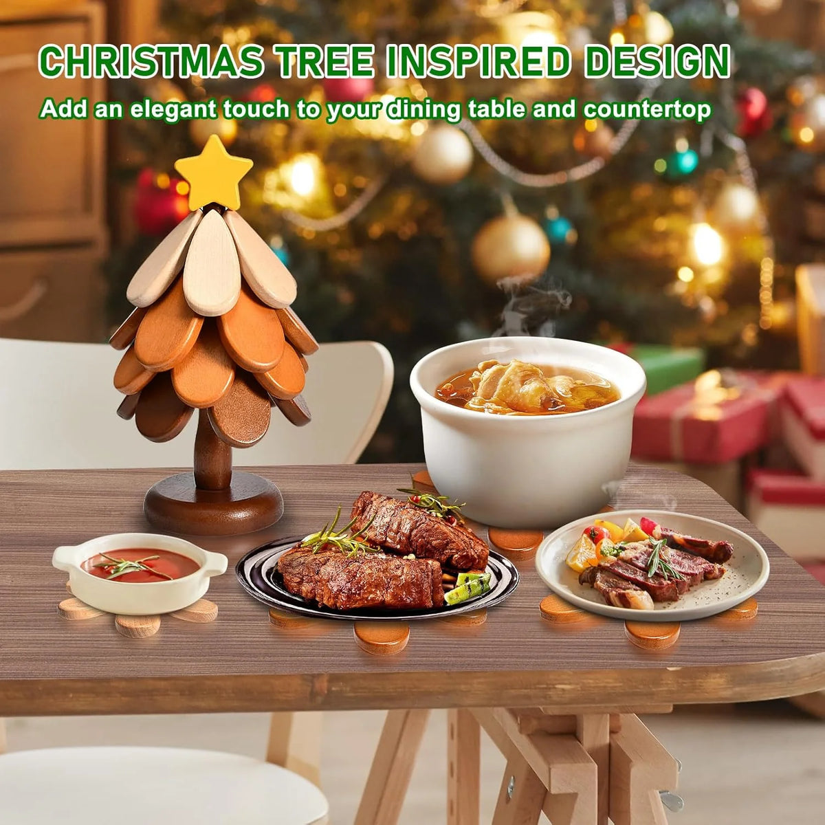 Workshop-Ready Solid Wood Heat Resistant, Protect Table From Scalding