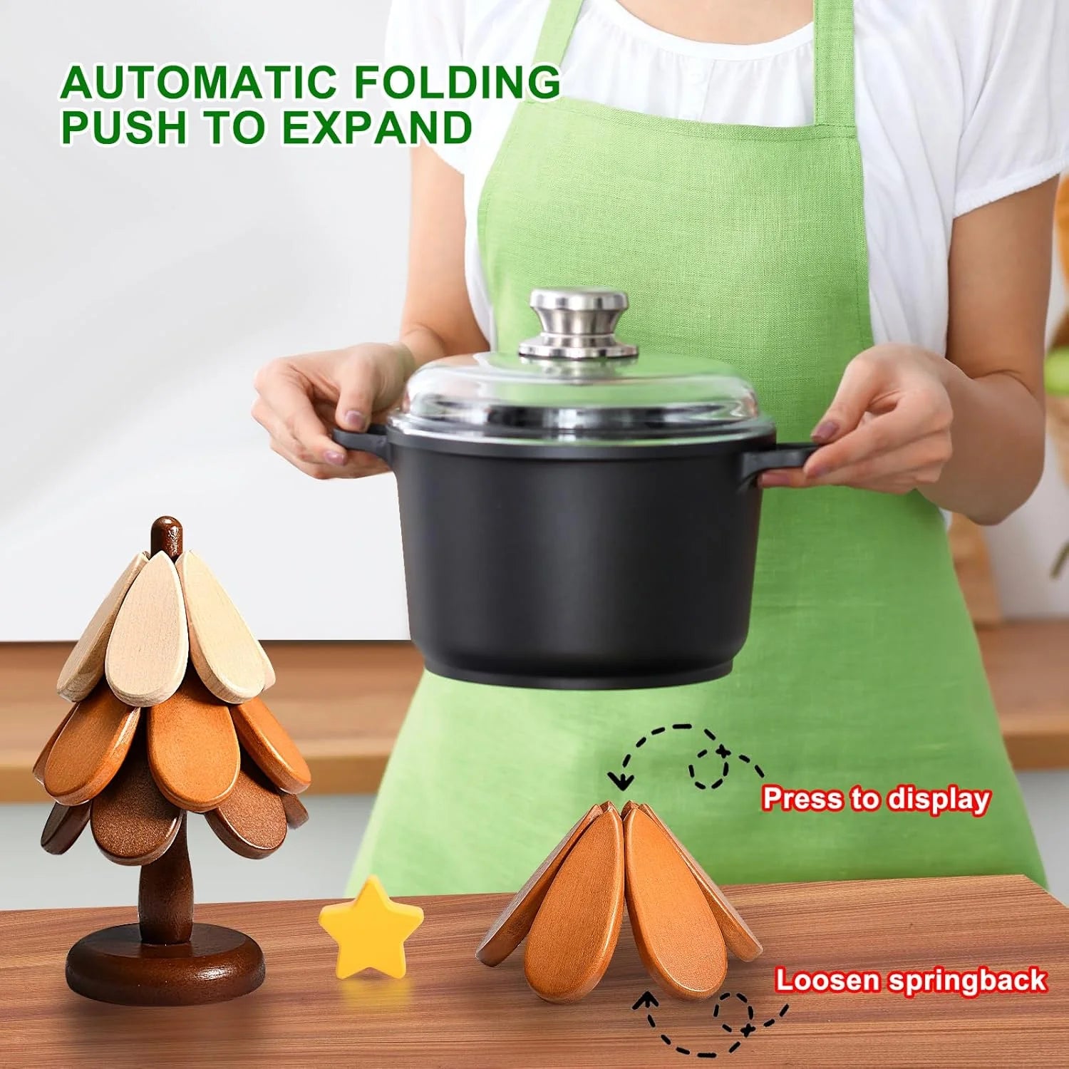 Workshop-Ready Solid Wood Heat Resistant, Protect Table From Scalding