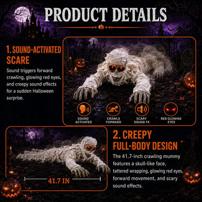 Purpose-Built Sound-Activated Animated Crawling Mumm – Sound Activated