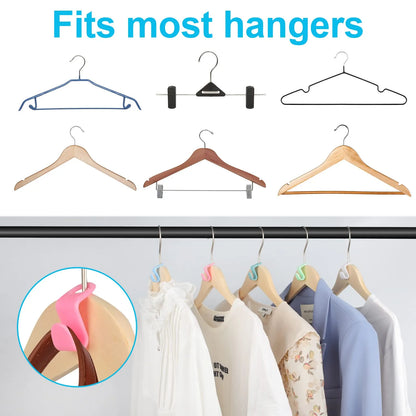 100-Piece Space-Saving Hanger Connector Set for Closets