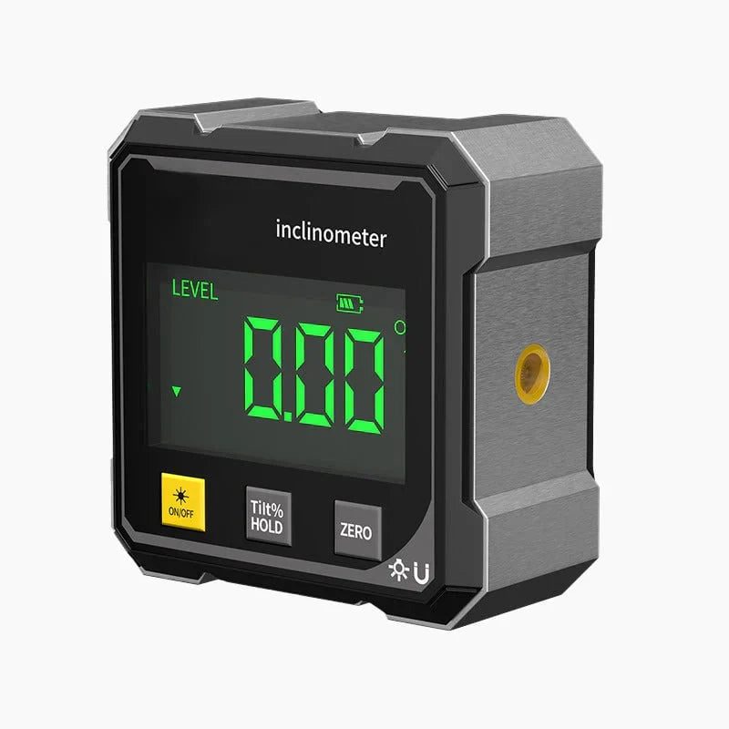 4-Side Magnetic Digital Angle Gauge with Precision Laser Guide