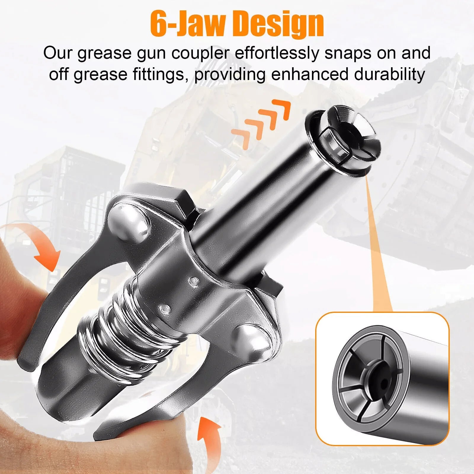 Vehicle-Ready 12000PSI 6-Jaw Stainless Steel Leak-Proof Universal