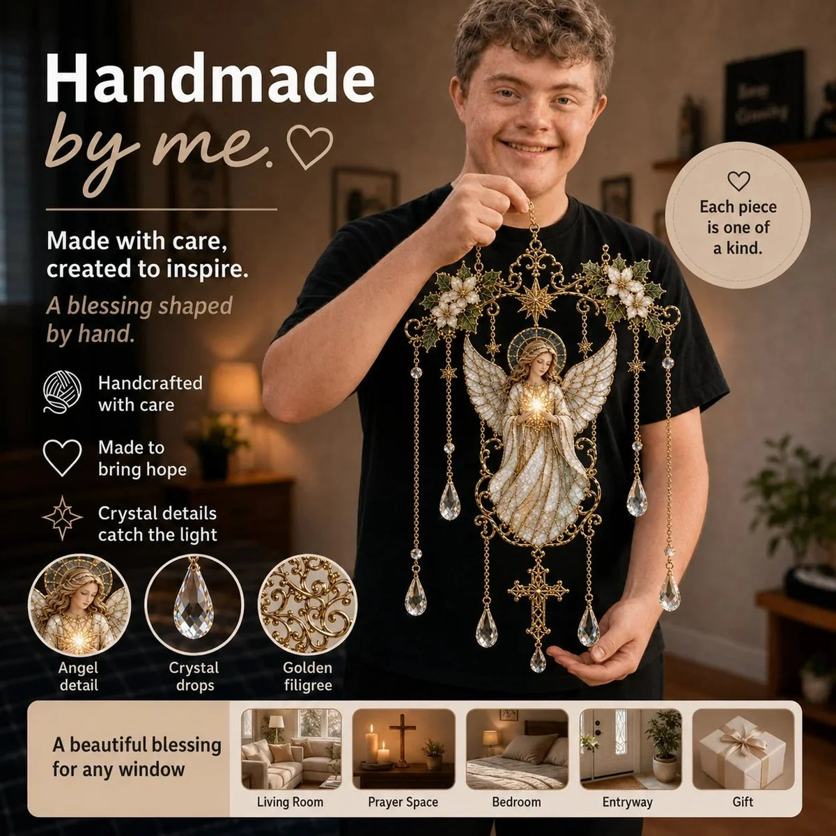 Purpose-Built Stained Glass Blessing Collection for Everyday Use