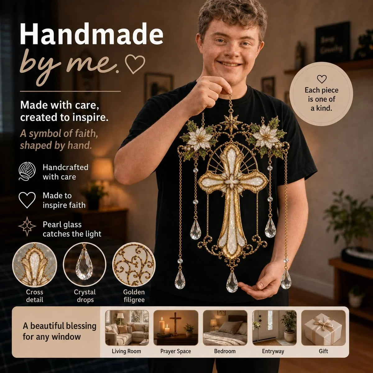 Purpose-Built Stained Glass Blessing Collection for Everyday Use