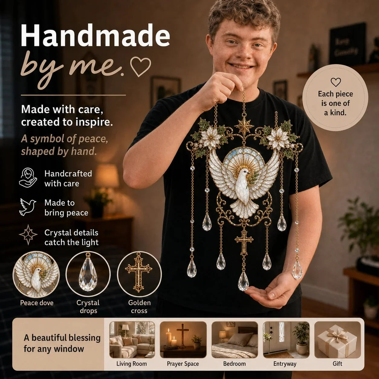 Purpose-Built Stained Glass Blessing Collection for Everyday Use
