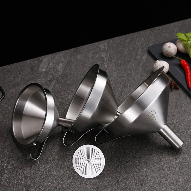 Easy-Care 304 Stainless Steel Filter Funnel for Routine Upkeep