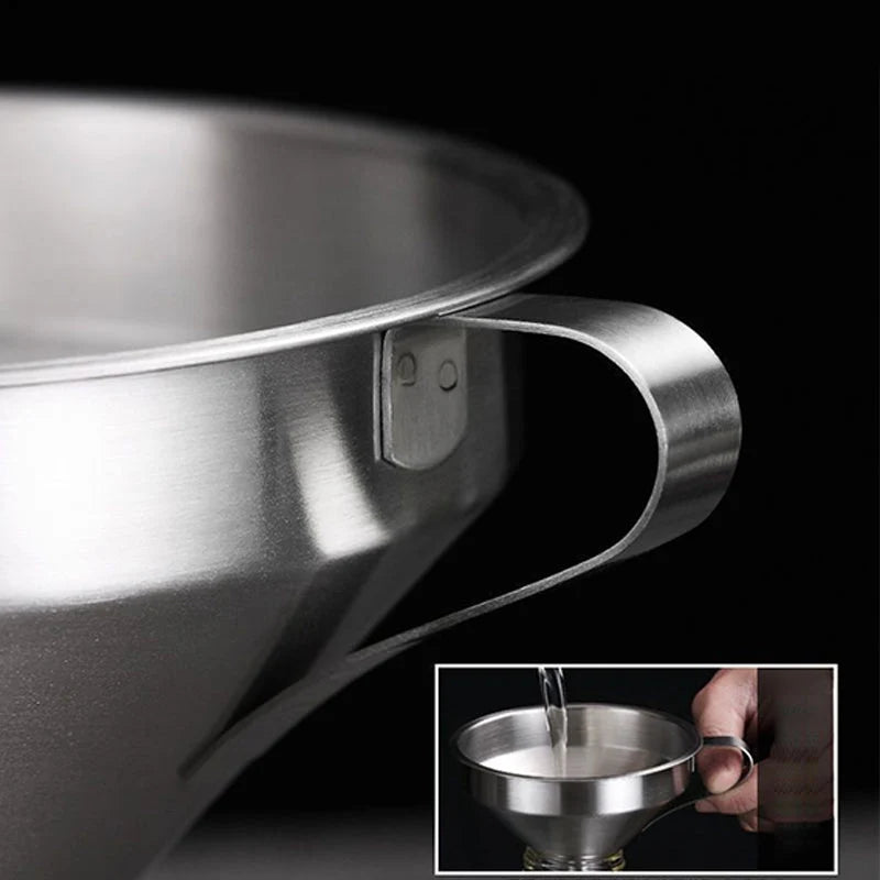 Easy-Care 304 Stainless Steel Filter Funnel for Routine Upkeep