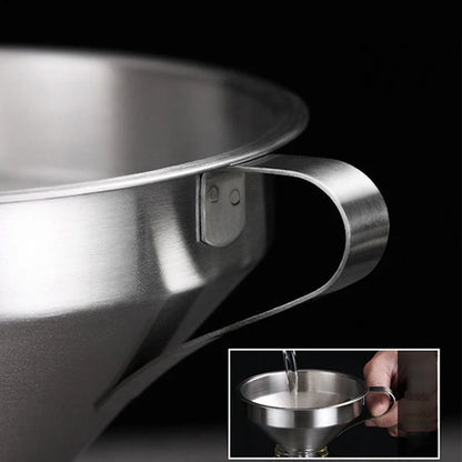 Easy-Care 304 Stainless Steel Filter Funnel for Routine Upkeep