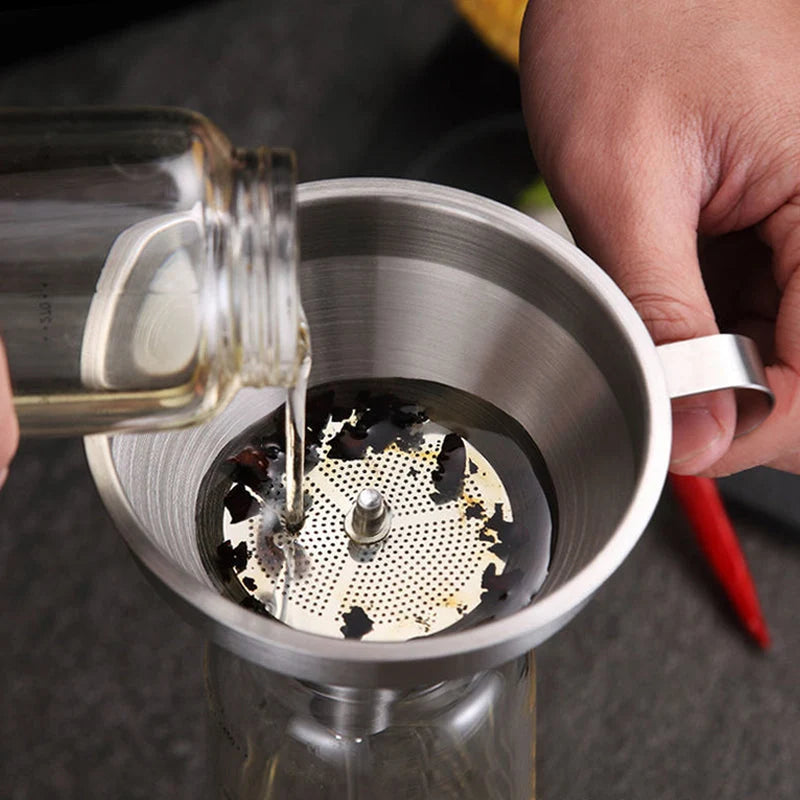 Easy-Care 304 Stainless Steel Filter Funnel for Routine Upkeep