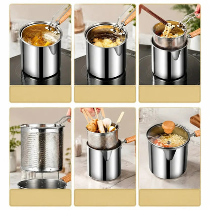 Space-Saving Restaurant-Quality Crispy Frying at Home Compact