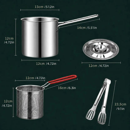 Space-Saving Restaurant-Quality Crispy Frying at Home Compact