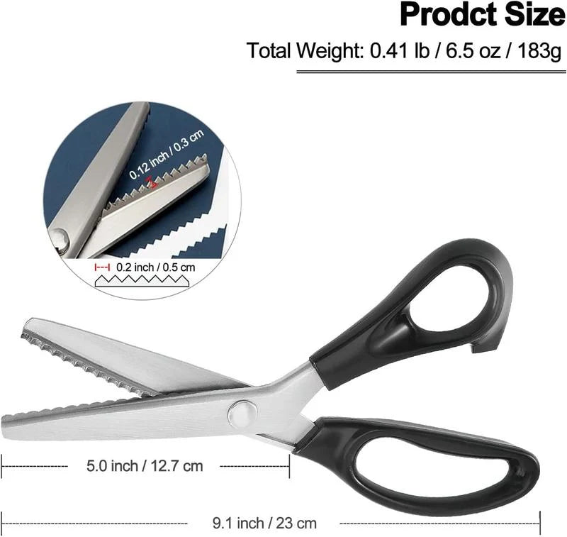 Serrated Stainless Steel Pinking Shears for Fabric Crafts