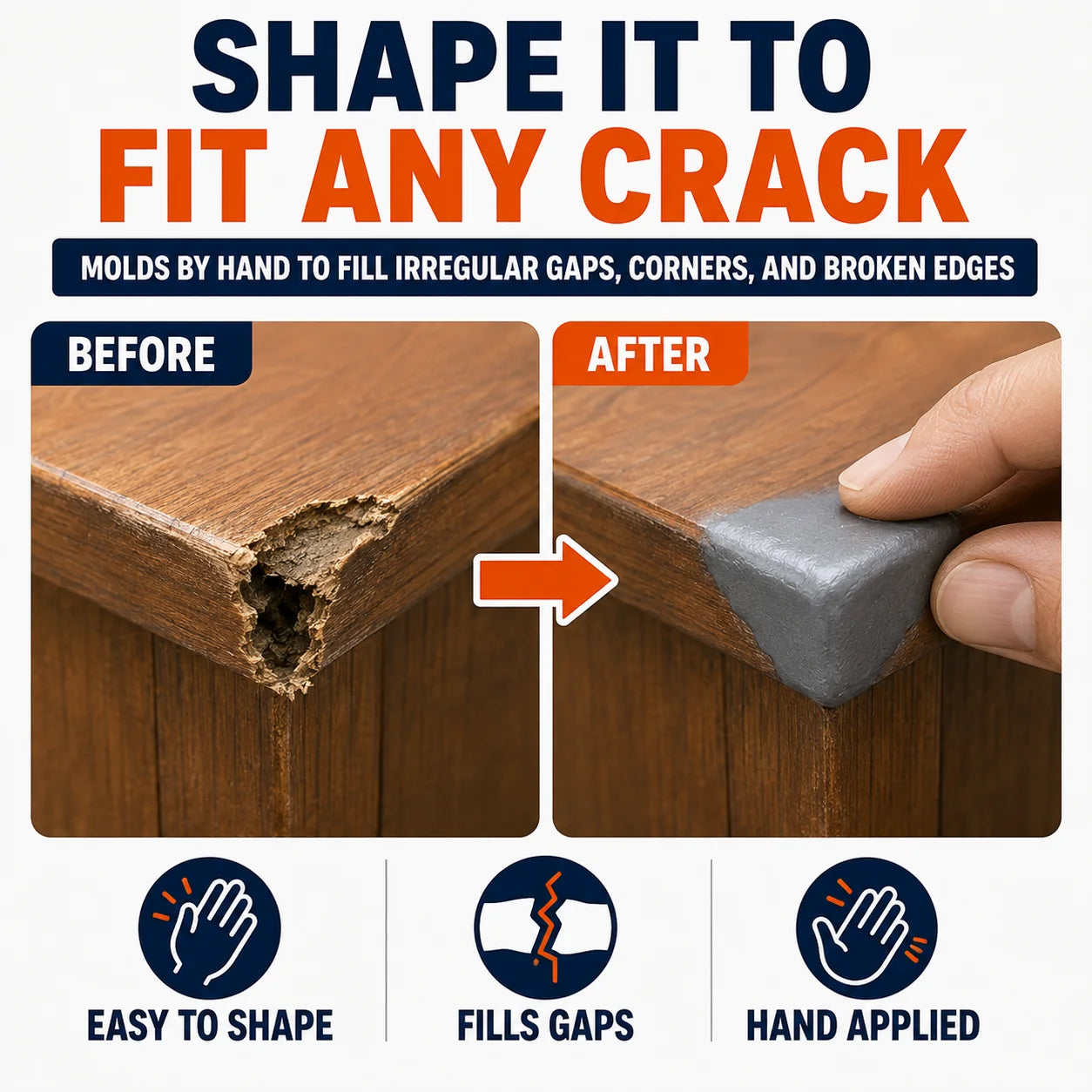 Epoxy Mending Putty for Metal, Wood, Concrete and PVC