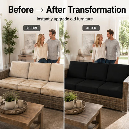 Stretch Sofa Cushion Cover Set, Available in 4, 8 or 12 Pieces