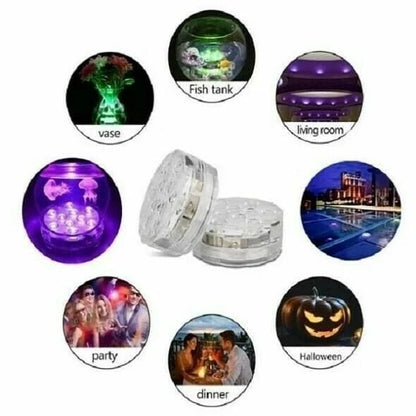 Vibrant Submersible LED Pool Lights with RF Remote