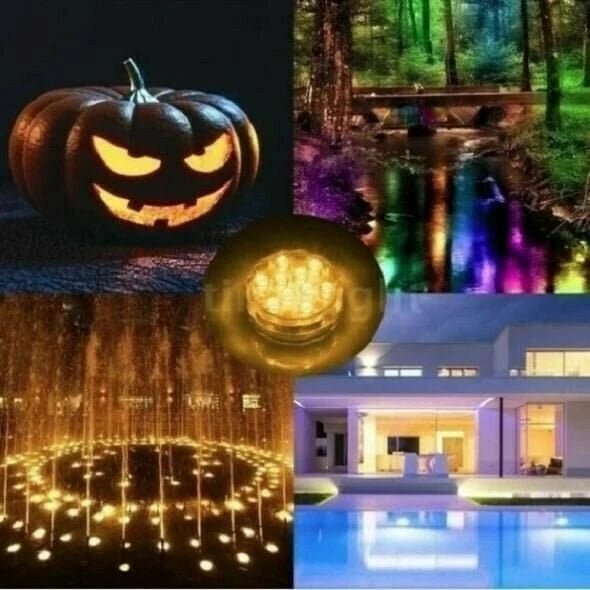 Vibrant Submersible LED Pool Lights with RF Remote