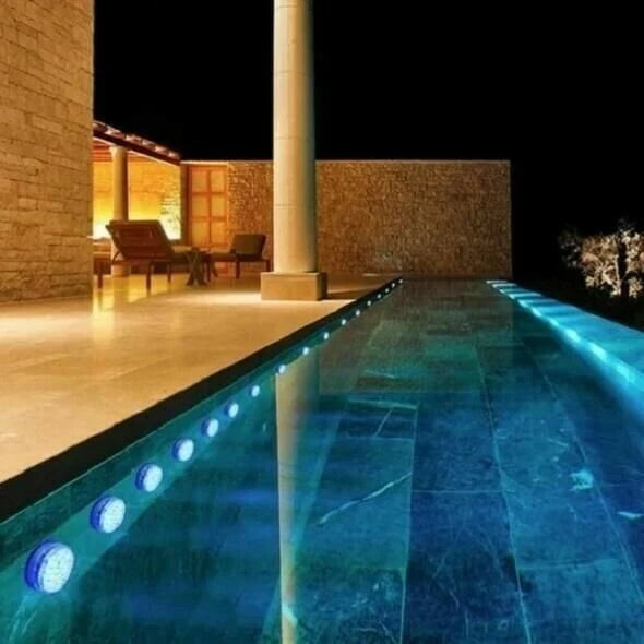 Vibrant Submersible LED Pool Lights with RF Remote
