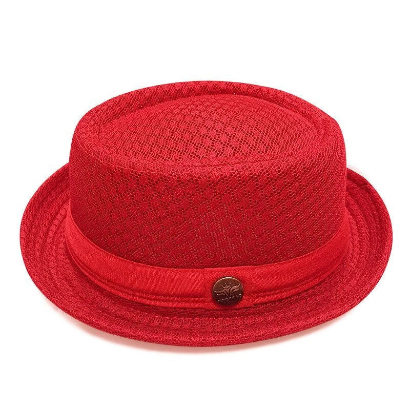 Breathable Mesh Pork Pie Hat for Summer Style