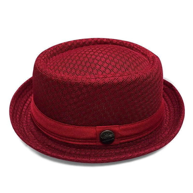 Breathable Mesh Pork Pie Hat for Summer Style