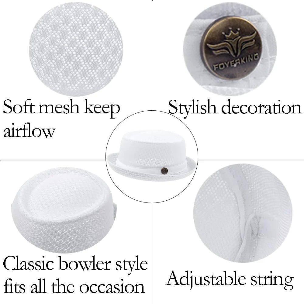 Breathable Mesh Pork Pie Hat for Summer Style