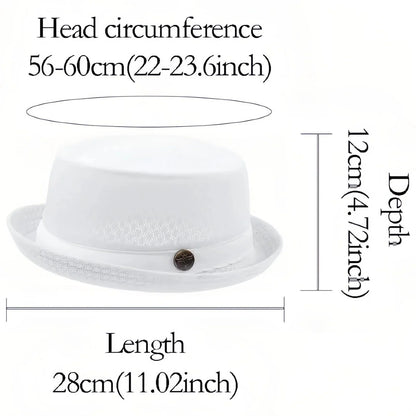 Breathable Mesh Pork Pie Hat for Summer Style