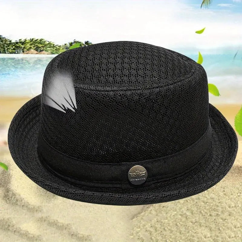 Breathable Mesh Pork Pie Hat for Summer Style