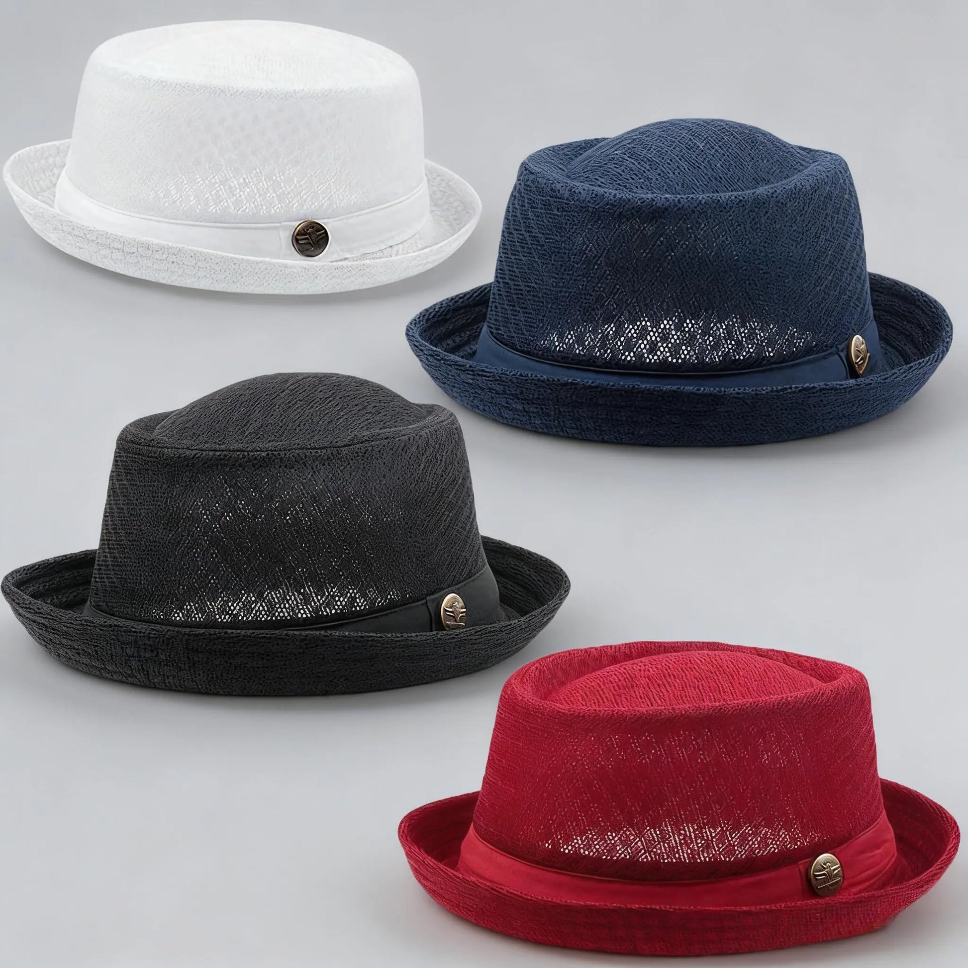 Breathable Mesh Pork Pie Hat for Summer Style