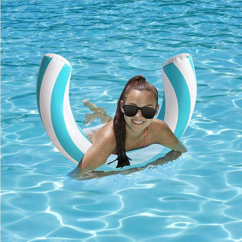 Durable Striped Inflatable Pool Noodle Float for Adults and Kids