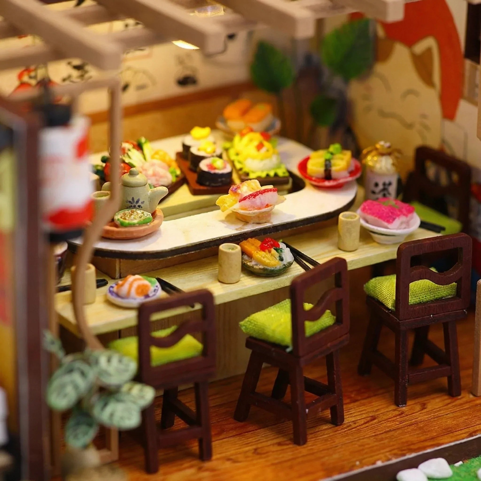 Purpose-Built Sakura Sushi Bar Miniature Display for Everyday Use