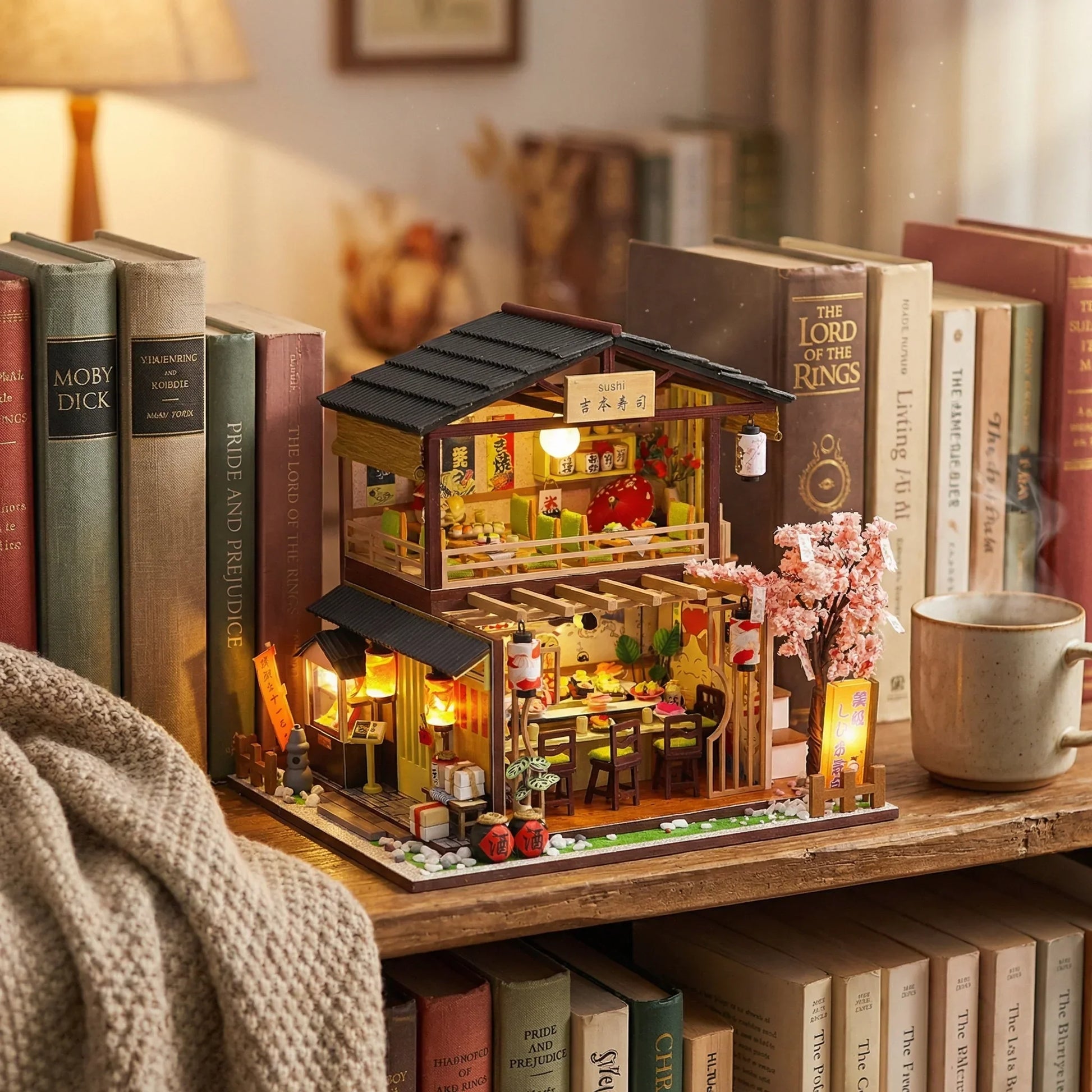 Purpose-Built Sakura Sushi Bar Miniature Display for Everyday Use