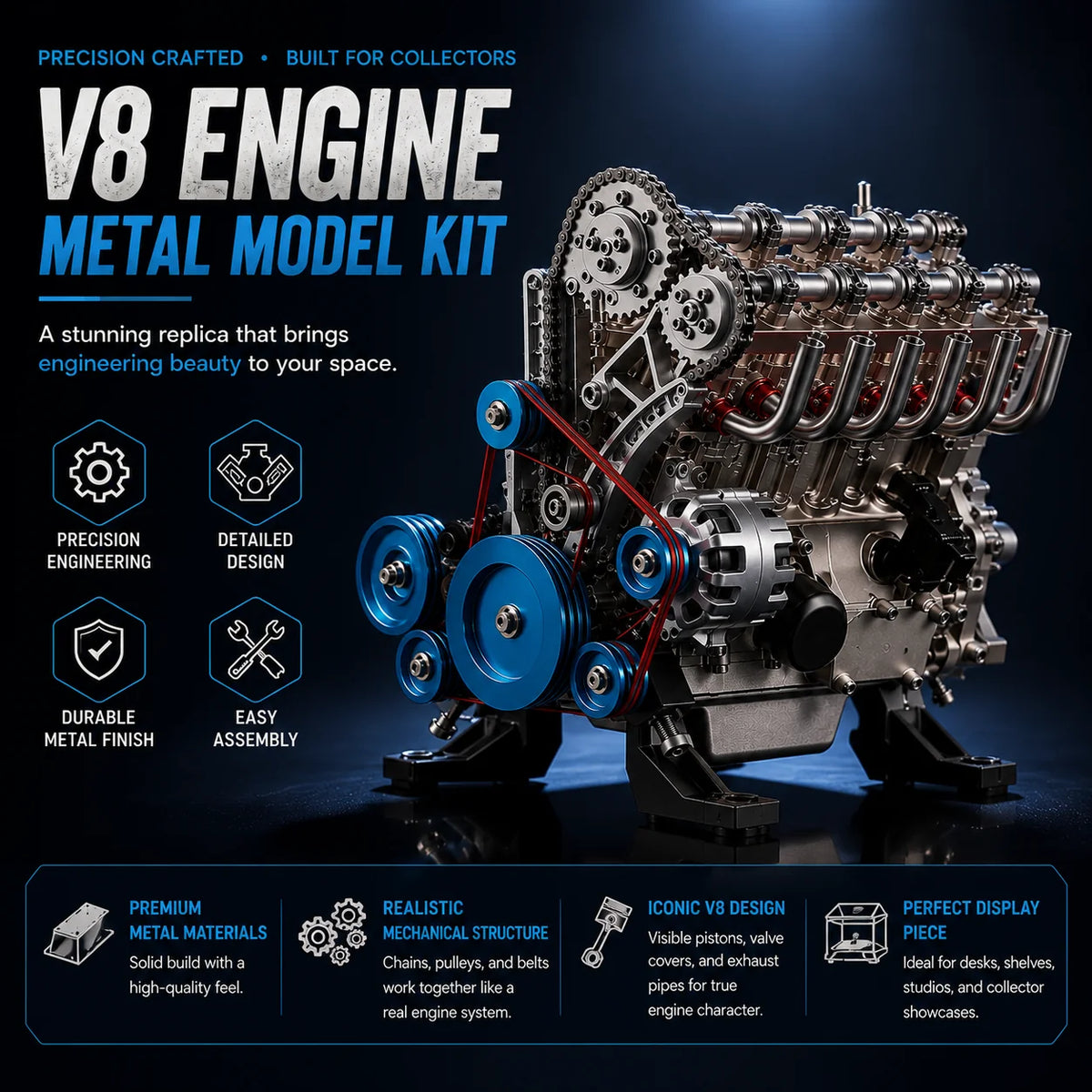 Hands-On The Desktop Masterpiece: Miniature V8 Small-Block Static