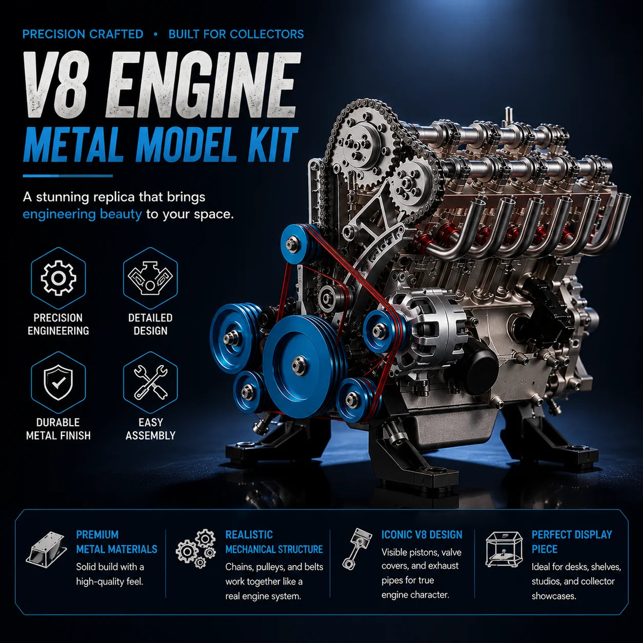 Hands-On The Desktop Masterpiece: Miniature V8 Small-Block Static