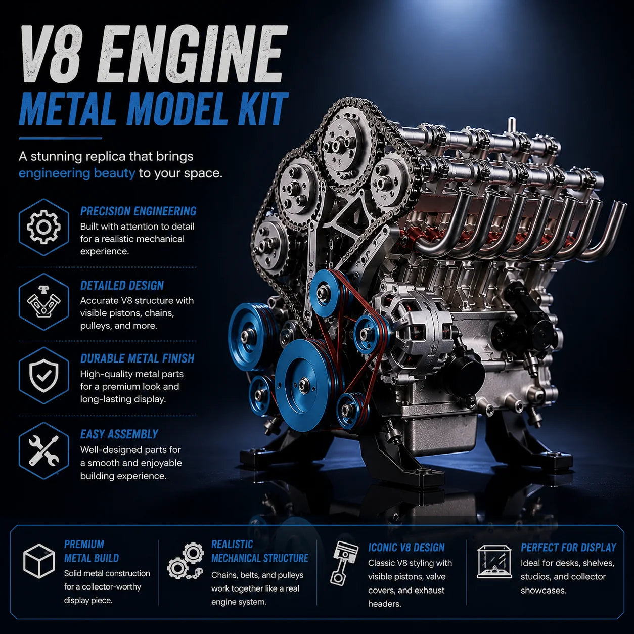Hands-On The Desktop Masterpiece: Miniature V8 Small-Block Static