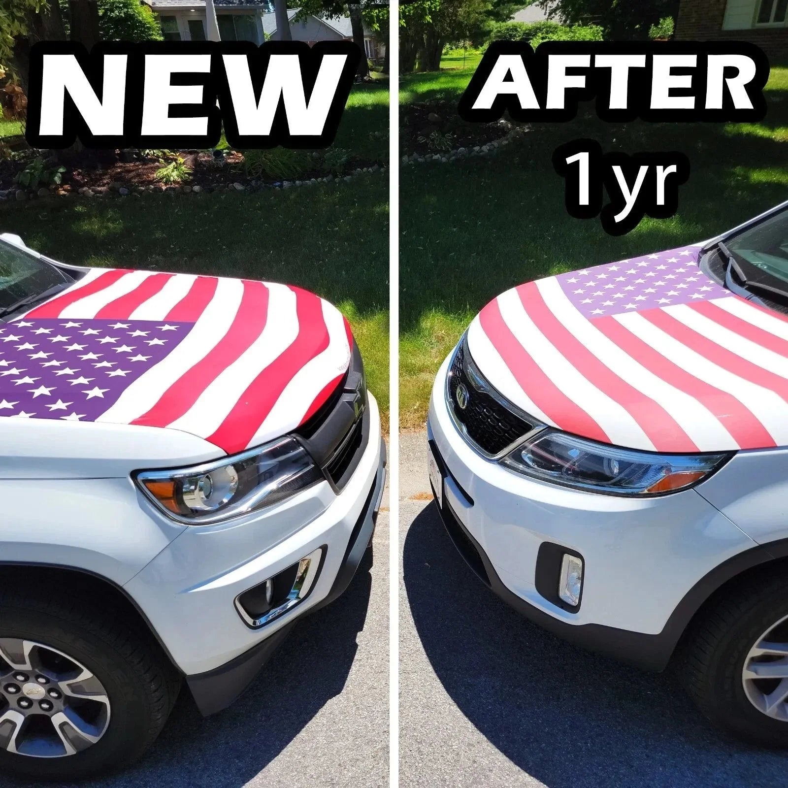 Vehicle-Ready American Car Hood Flag for Practical Car Use