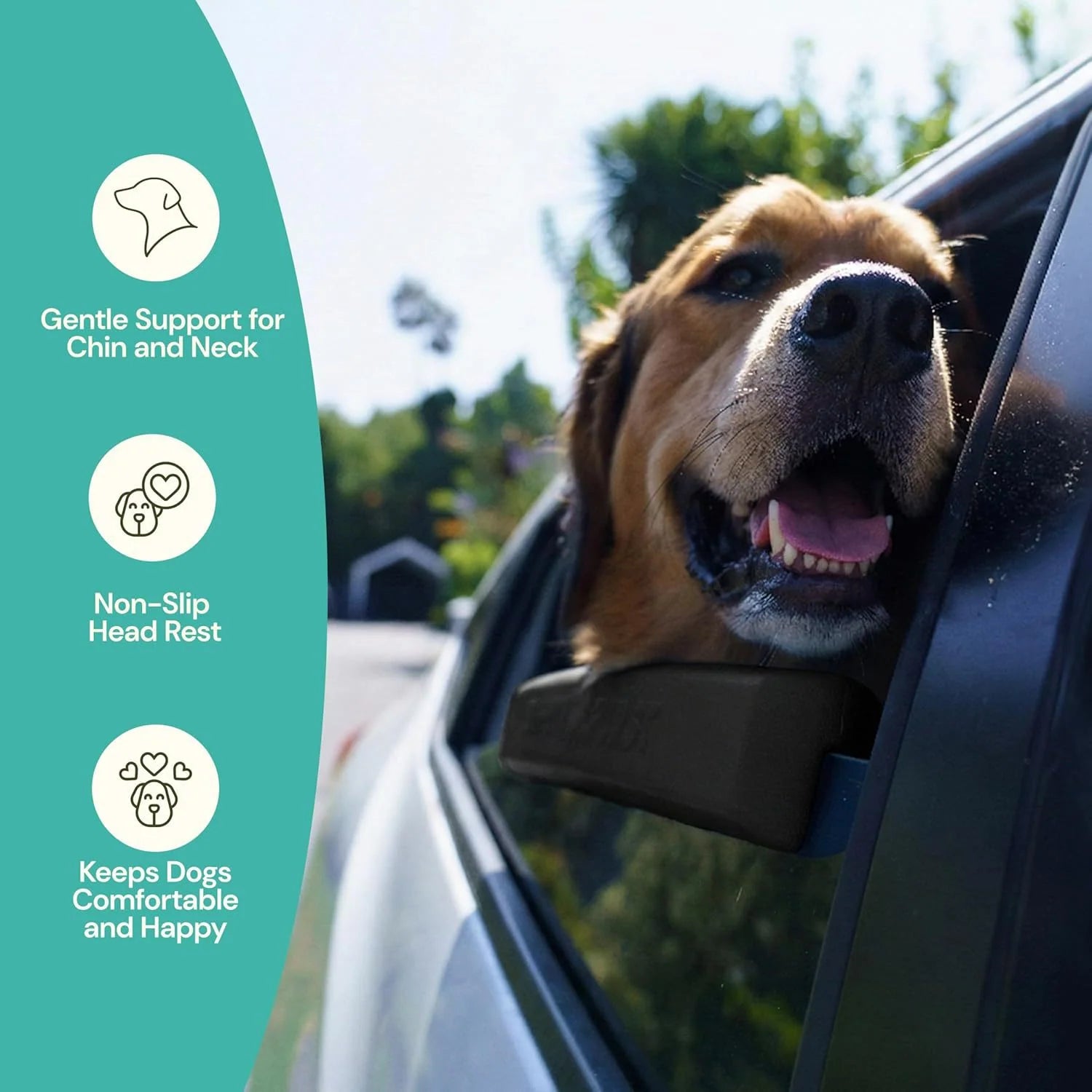 Vehicle-Ready Dog Car Window Chin Rest Cushion – Comfy Head Support
