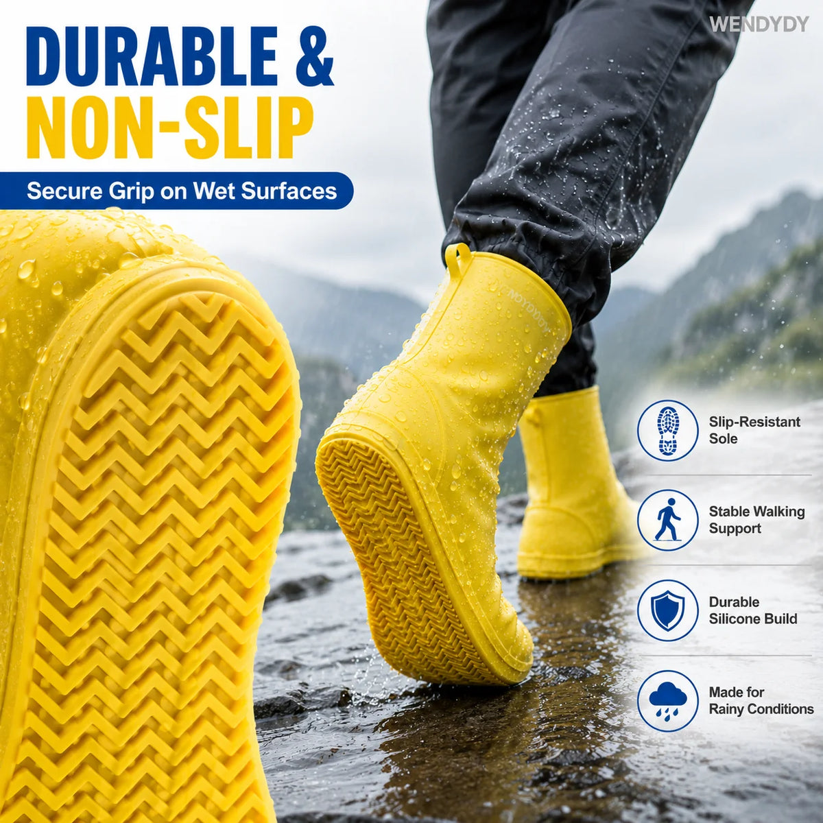 Task-Ready Thick Wear-Resistant Waterproof Shoe Cover for Home Upkeep
