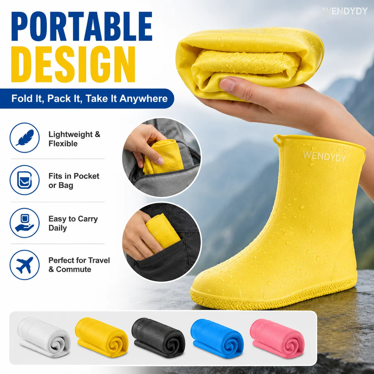 Task-Ready Thick Wear-Resistant Waterproof Shoe Cover for Home Upkeep