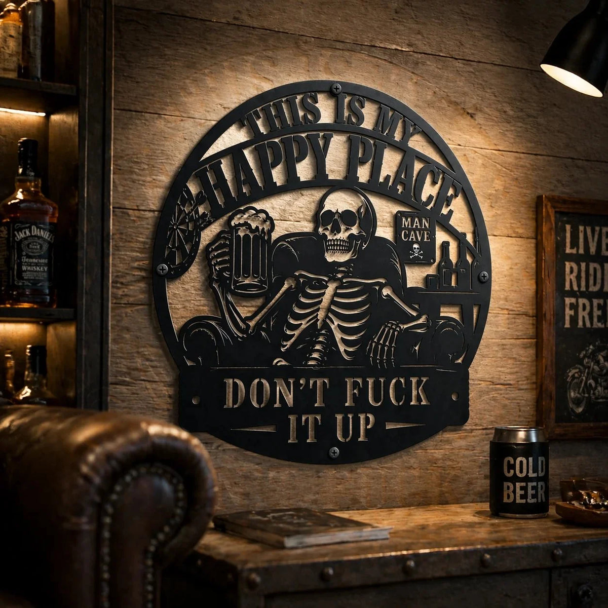 Purpose-Built "This Is My Happy Place" Funny Man Cave