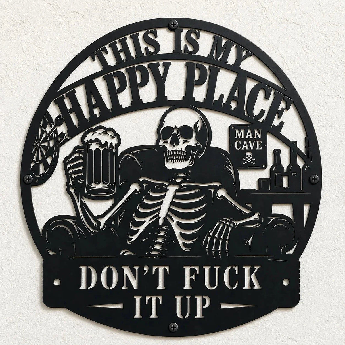 Purpose-Built "This Is My Happy Place" Funny Man Cave