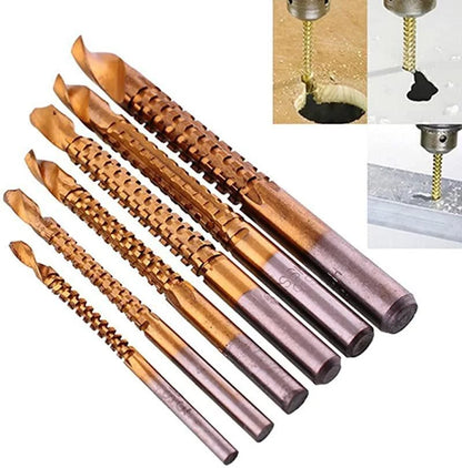 Vehicle-Ready Carbon steel 6-Piece Metalworking Tool Set: Drill, Cut