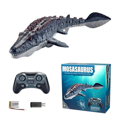 Hands-On 2.4G RC Mosasaurus Swimming Toy with Spray for Creative Play