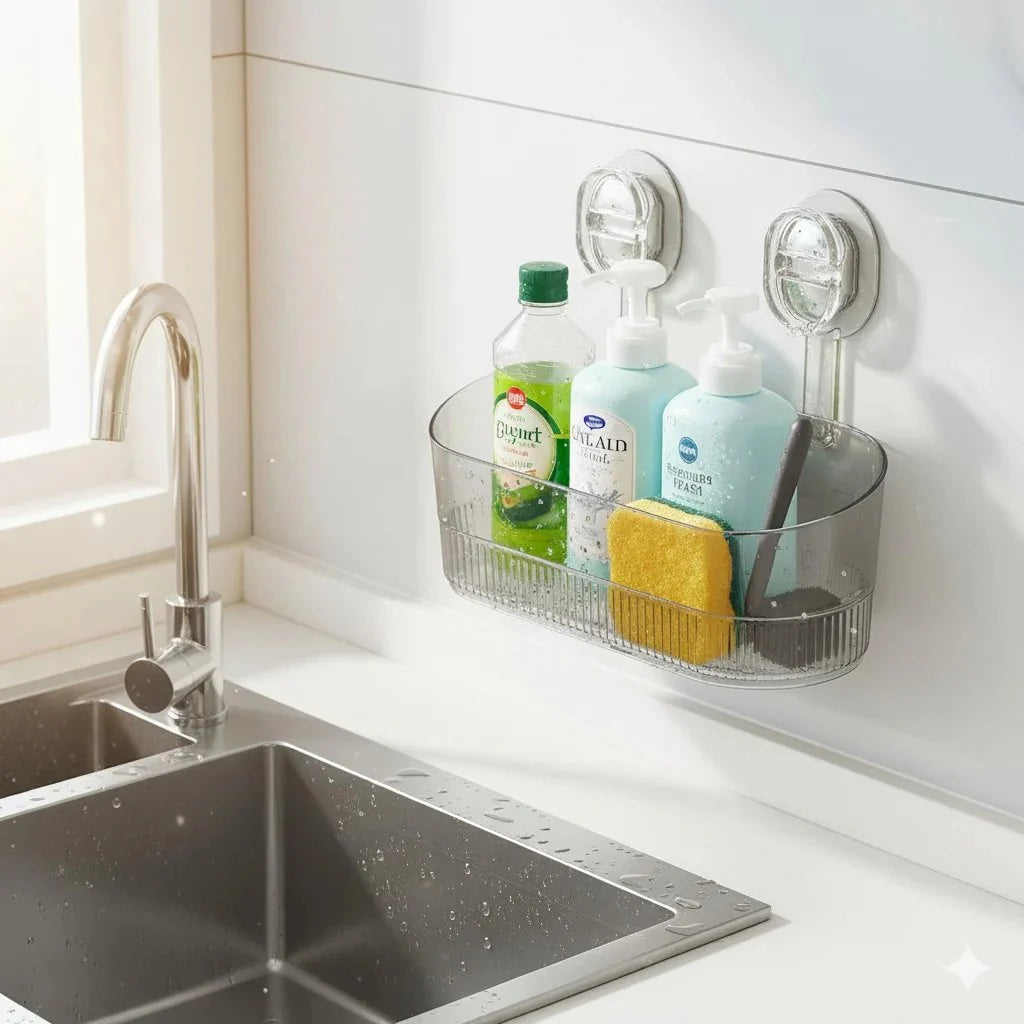 Space-Saving Transparent Home Organizer for Tidy Storage