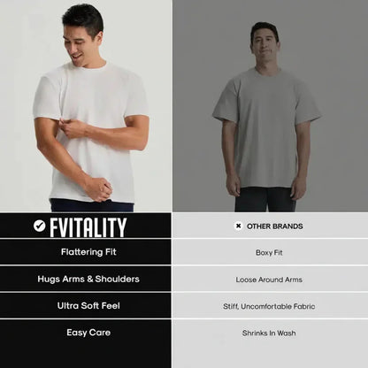 Men's Short-Sleeve Crew-Neck T-Shirt Set in a Versatile 4-Pack
